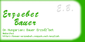 erzsebet bauer business card